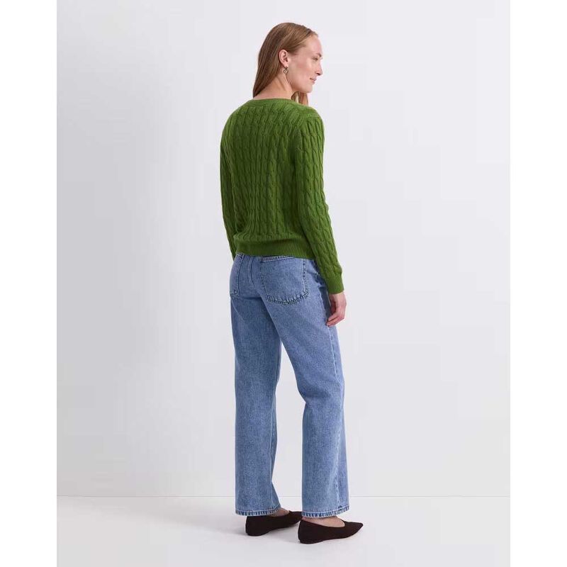Sportscraft Merino Cable V-Neck Sweater image number 1